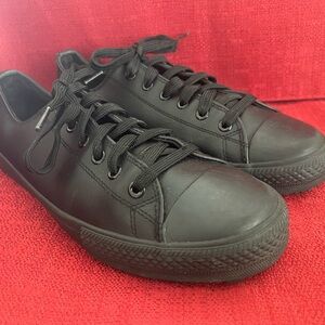 Skechers Work Gibson-Hardwood 76453 Leather Shoe Black SZ 10 read description
